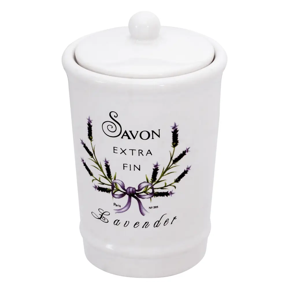 Баночка Lavender, керамика, цвет белый 15900520 STLM-2123659 Santreyd