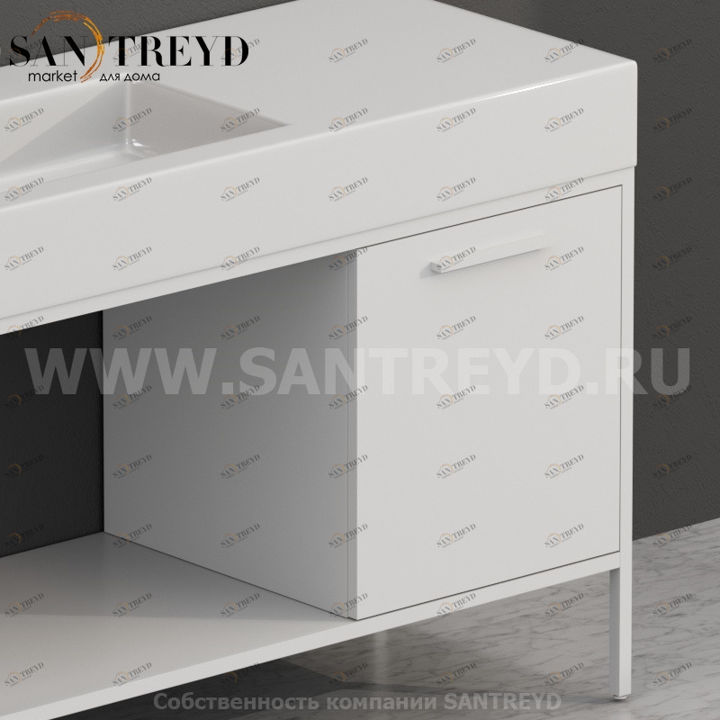 SD4548BO2 Тумба с открывающейся правой створкой (с 1 стеклянной полкой) Globo Ceramica Globo INCANTHO