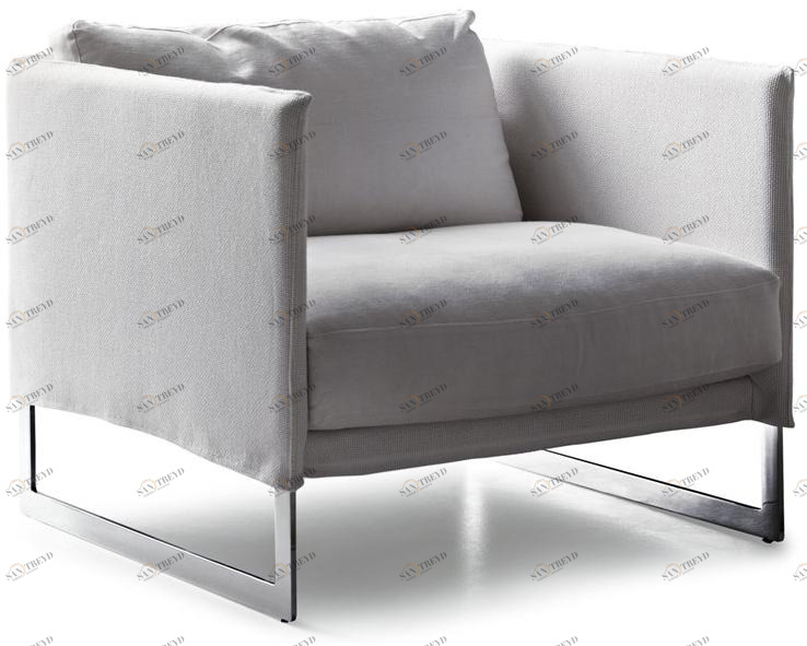 Saba Italia Кресло на санках из ткани с подлокотниками Livingston sun-id-1404640