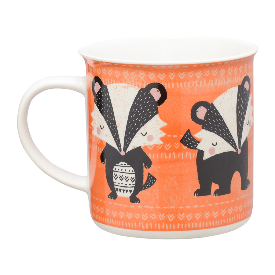 P_0059.596O Кружка woodland animals 420 мл оранжевая Price&Kensington  - Вид №1