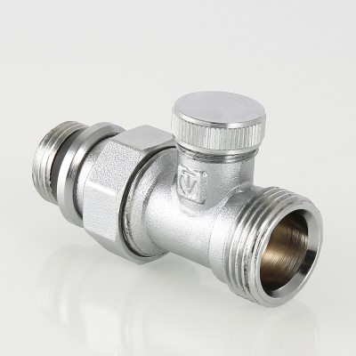 VT.020.NER.04 Клапан настроечный прямой с самоуплотняющимся полусгоном и переходом на «евроконус» Valtec 1/2" x 3/4" («евроконус»)  - Вид №5
