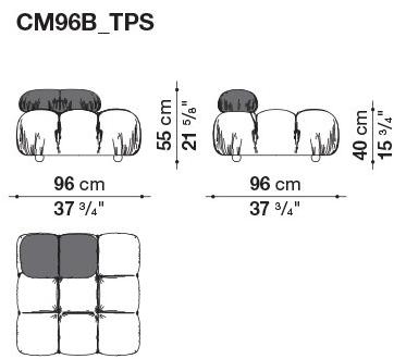 B&B Italia Модульный кожаный диван с тафтингом Camaleonda sun-id-1503982 - Вид №15
