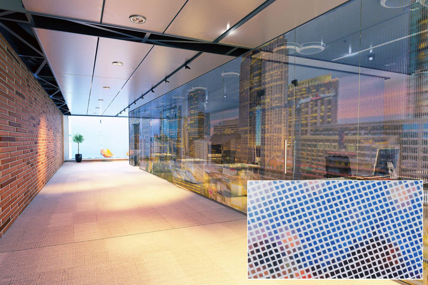 FSRT364 Перегородка из стекла vivispectra vektr с индивидуальной прослойкой в ​​стандартной отделке Forms-surfaces  - Вид №9