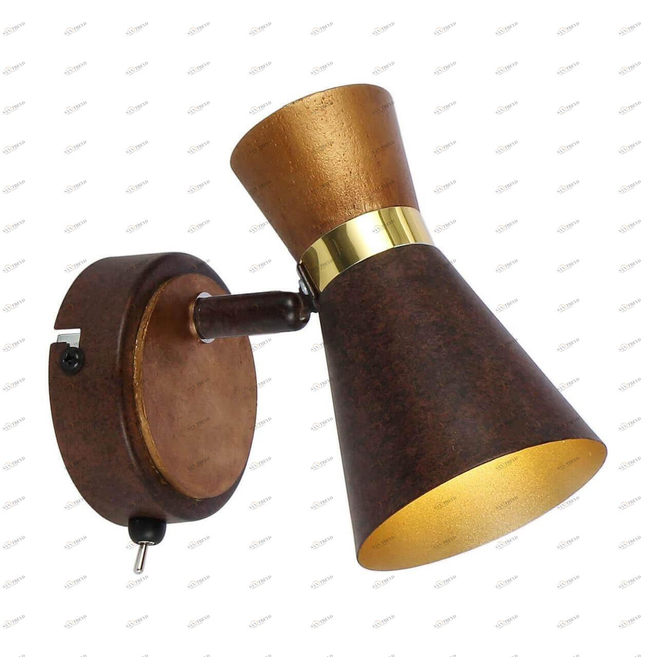 Спот настенный с металлическим плафоном медный Marei 54808-1 GLOBO MAREI 00-3925612 Медь Ceramica Globo 