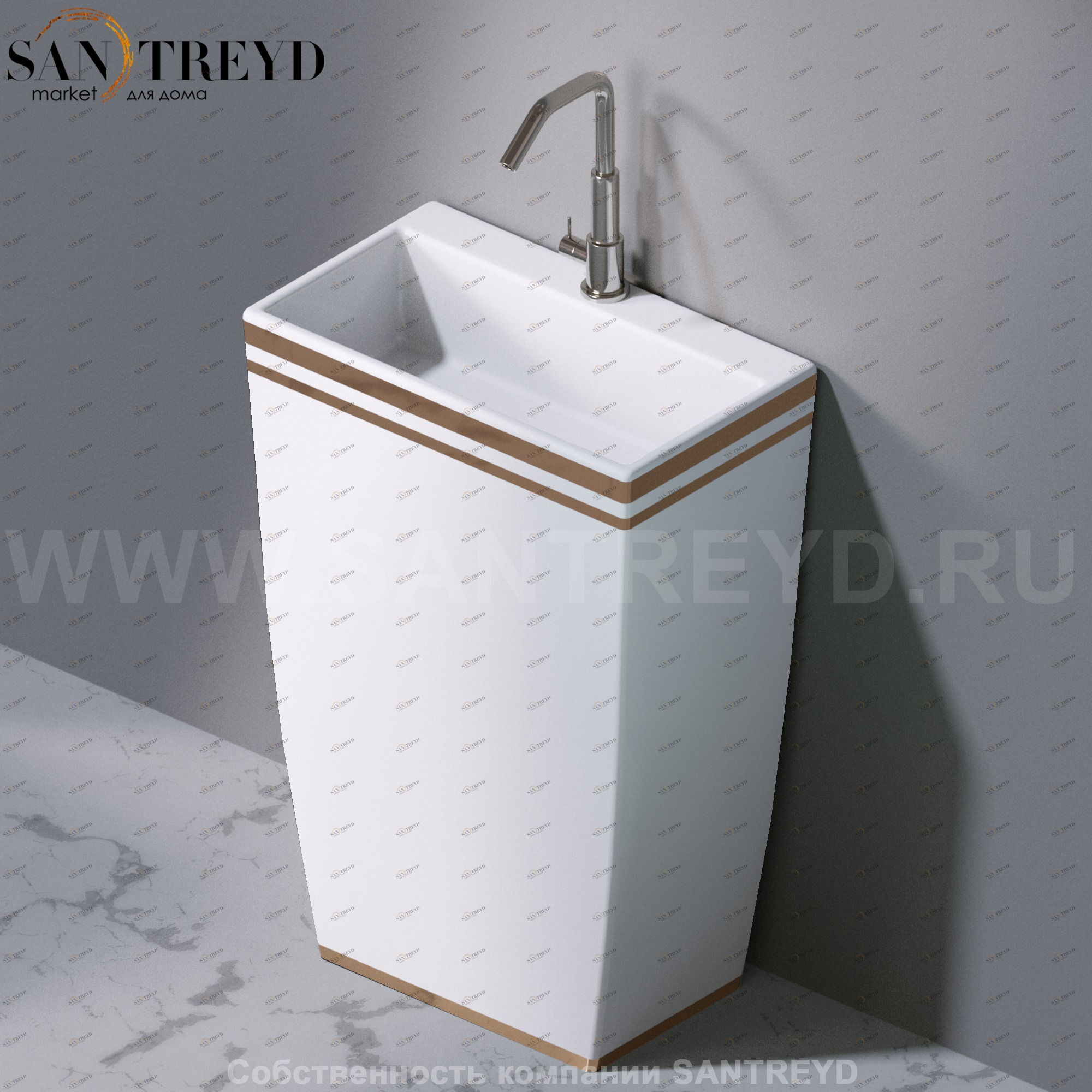 L115467B Напольная раковина стоящая прямоугольная A. e T. Italia Tower AeT ITALIA