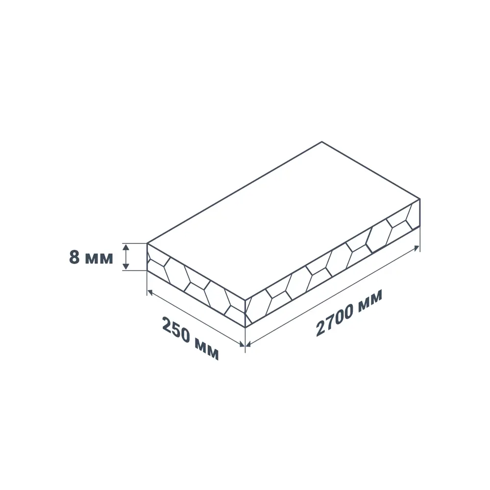 Комплект стеновых панелей ПВХ Фиоре дис 2700x250x8 мм 2 7 м² 4 шт VOX STLM-2136411 - Вид №2