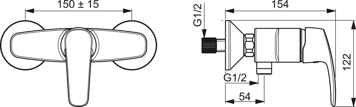 Oras 1063U Смеситель для душа 1063U Safira Хром  - Вид №1