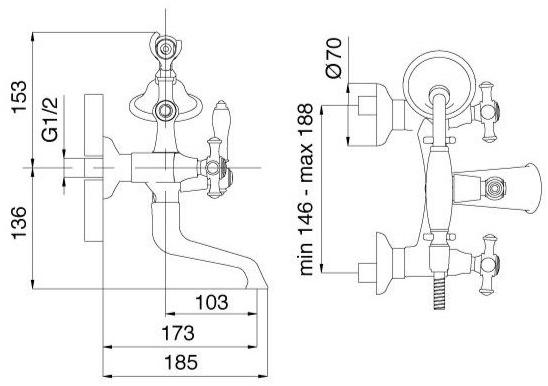 Rubinetterie Treemme Old italy  4400  - Вид №2