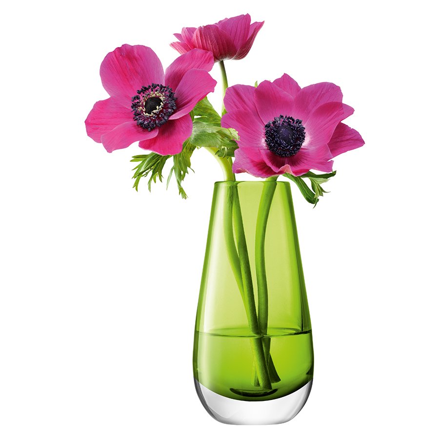 Ваза в форме бутона flower colour 14 см лайм LSA INTERNATIONAL - 253386 Зеленый  - Вид №7