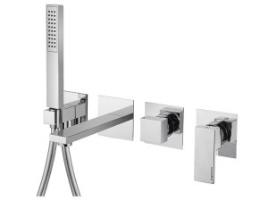 Однорычажный встраиваемый смеситель для ванны с ручным душем