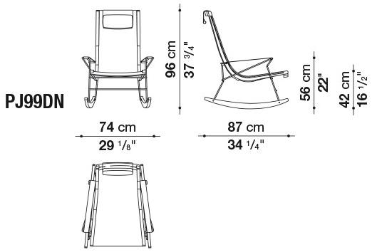 B&B Italia Кресло-качалка из меха с подлокотниками J.j sun-id-1482625 - Вид №2