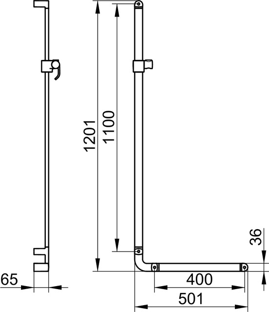 31606011101 Угловой поручень 90° KEUCO Elegance - Вид №2