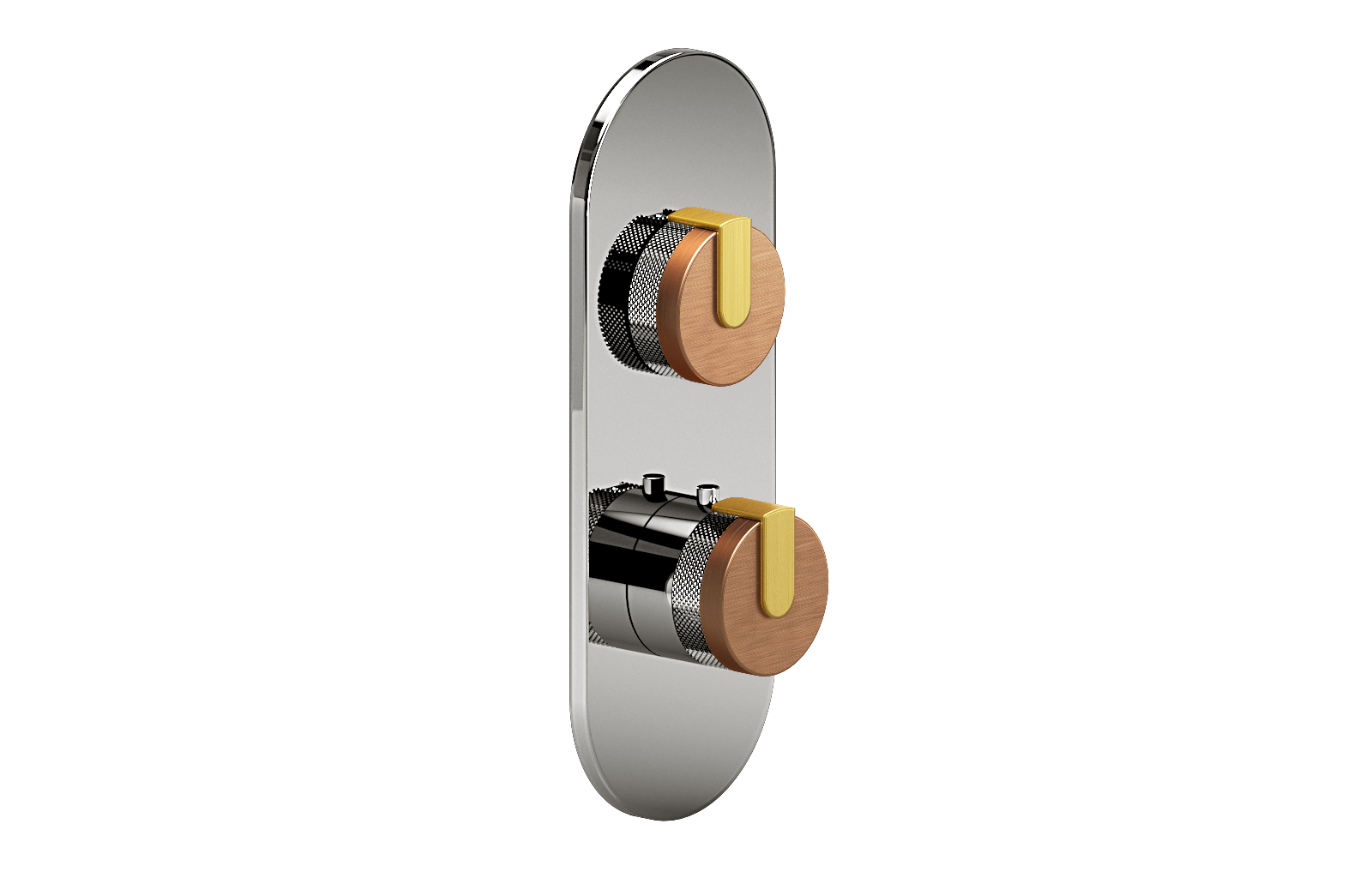 E-8026-R1BRGE0-L1BAU-PC-T Планка M-Series с 2 ручками - Внешняя часть GRAFF MOD+