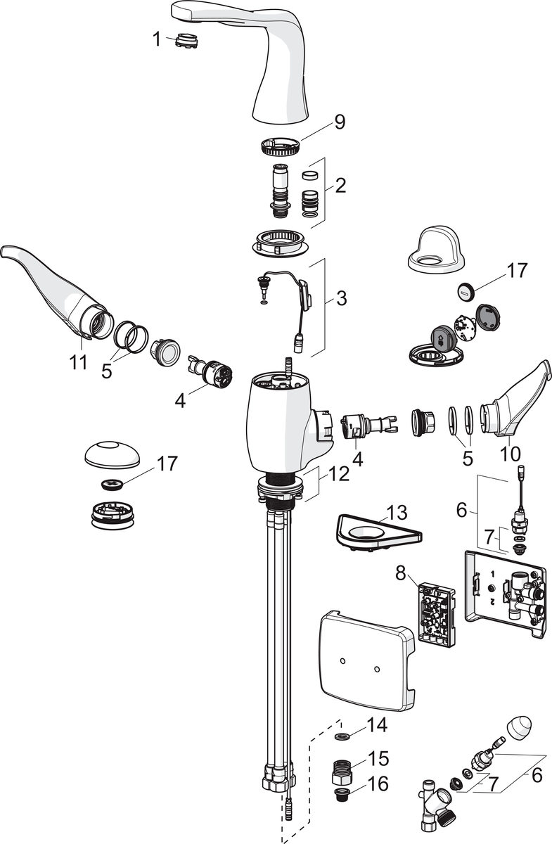 Oras 8222F Смеситель для кухни, 230/12 V 8222F ALESSI Swan By Хром  - Вид №4