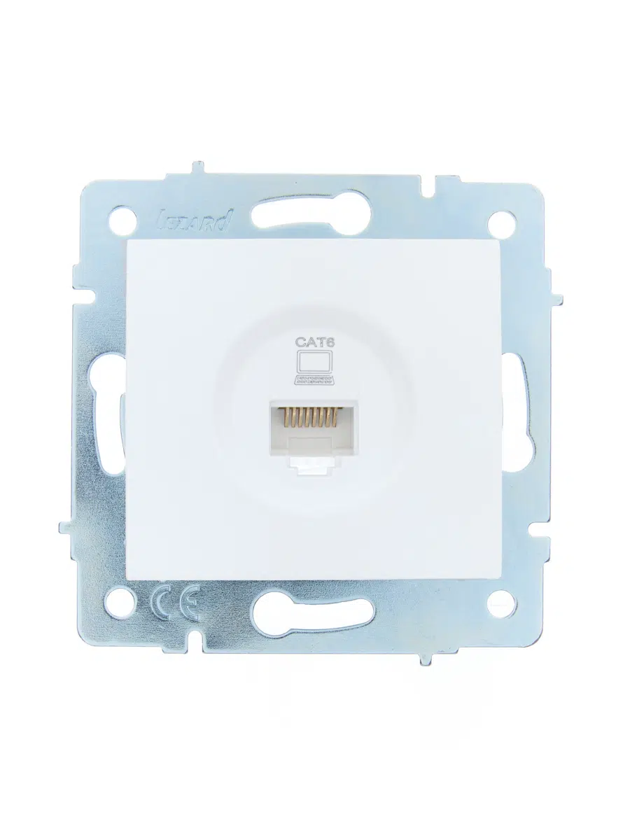ASTI Розетка компьютерная белая механизм Cat 5e LEZARD 7081-0288-140