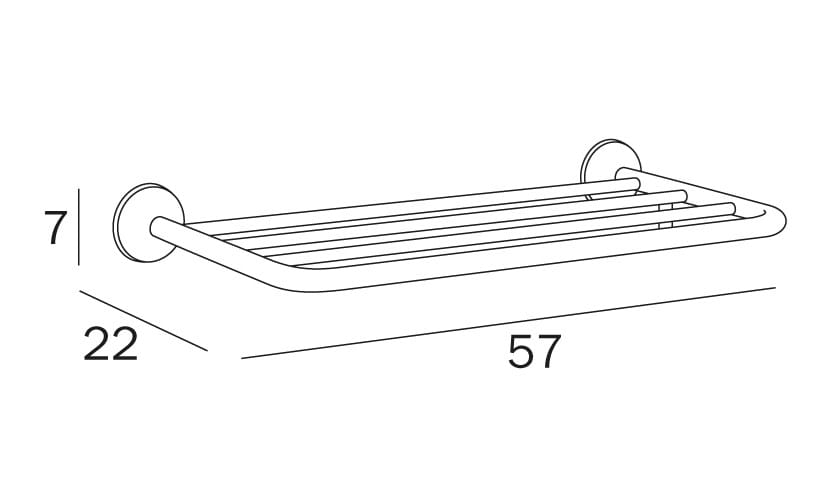 Металлическая полка для ванной комнаты INDA® HOTELLERIE ARCH-00095956 - Вид №2