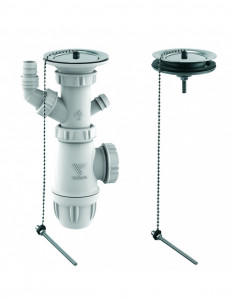 770600 000 00  Полный комплект для мойки с 2 сообщающимися баками, Д. 60 мм, нержавеющая сталь, сертифицирован NF Valentin Сталь