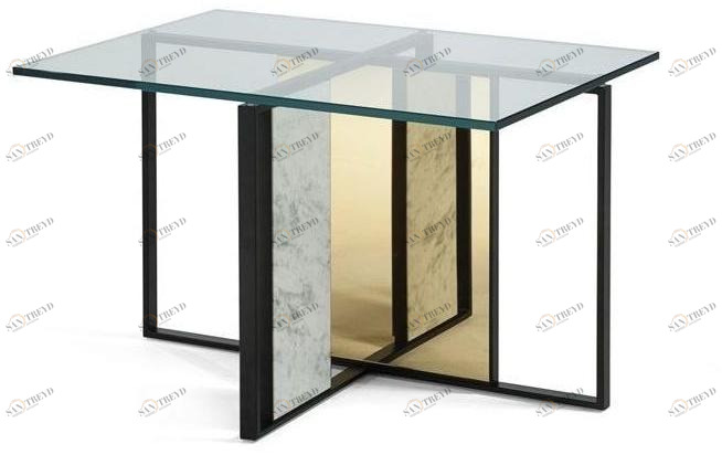 Roche Bobois Прямоугольный стеклянный журнальный столик Trame sun-id-1492305