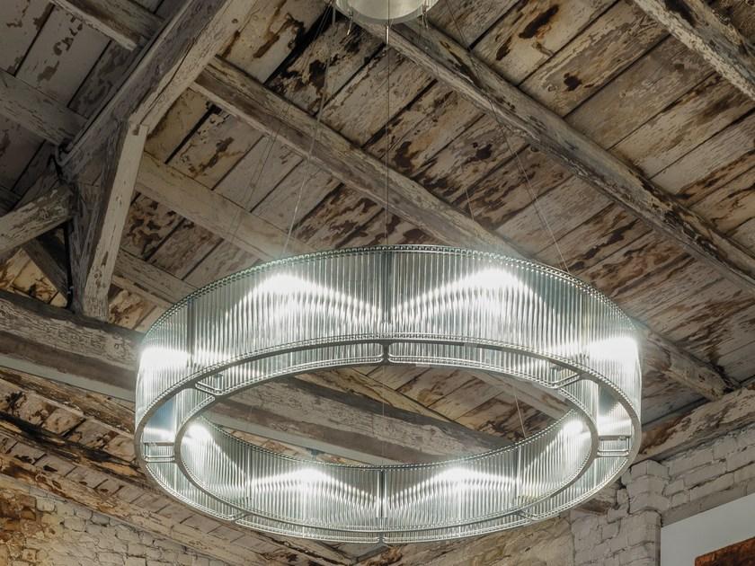 LICHT IM RAUM Светодиодный подвесной светильник из нержавеющей стали и стекла Stilio uno sun-id-1410839 - Вид №3