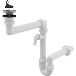 Сифон для мойки экономящий пространство DN40 со штуцером