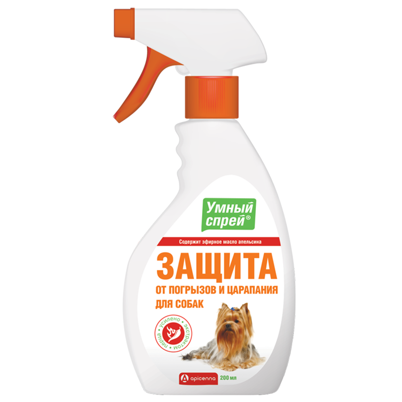 УТ0008031 Умный спрей для собак Защита от погрызов 200мл Apicenna 