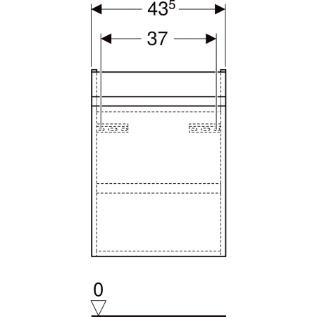 501.902.JR.1 Шкафчик для раковины Geberit Renova Plan, с одной дверью Geberit  - Вид №16