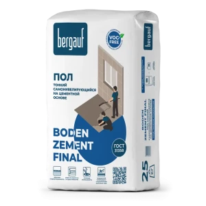 Наливной пол Bergauf Boden Zement Final 25 кг