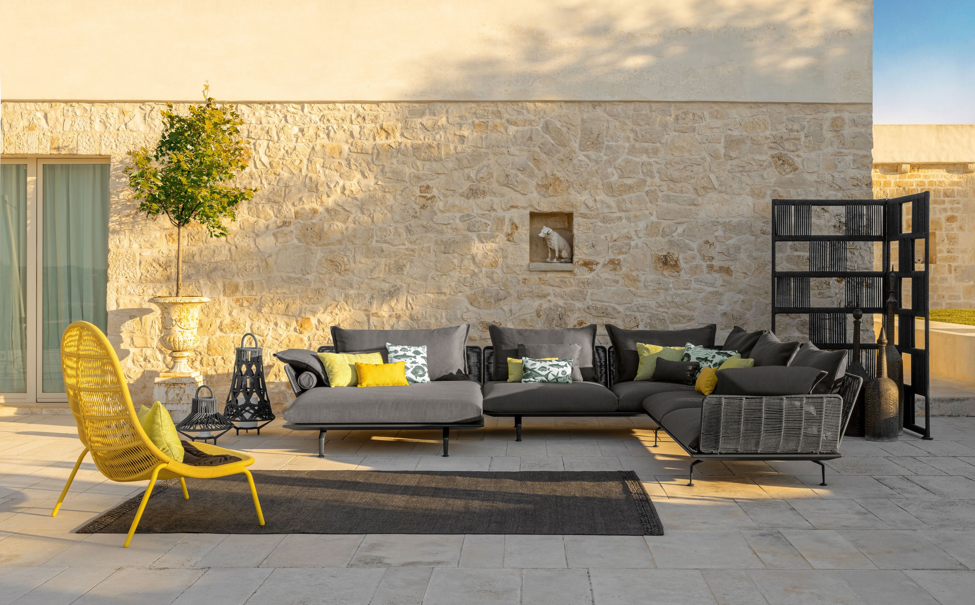 Ткань сад диван с полуостровом Talenti Cruise Alu ARCH-00140707 - Вид №3