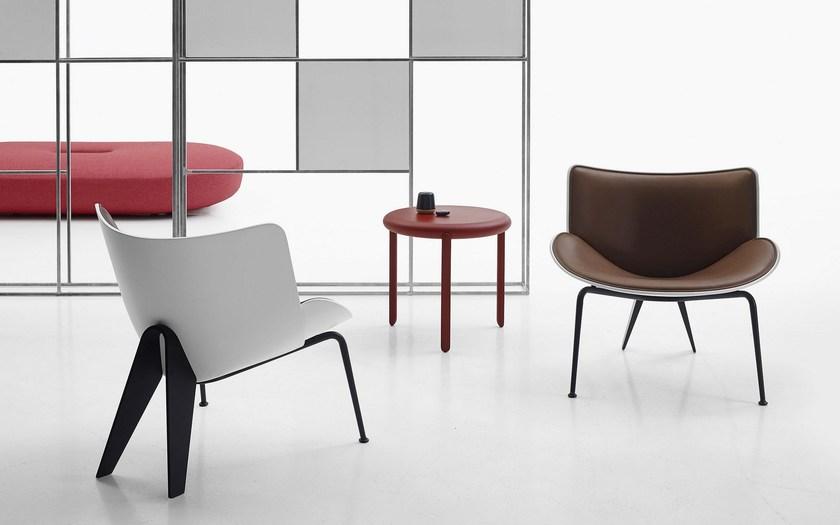 B&B Italia Кожаное кресло с жесткой полиуретановой оболочкой  Dm77  - Вид №4