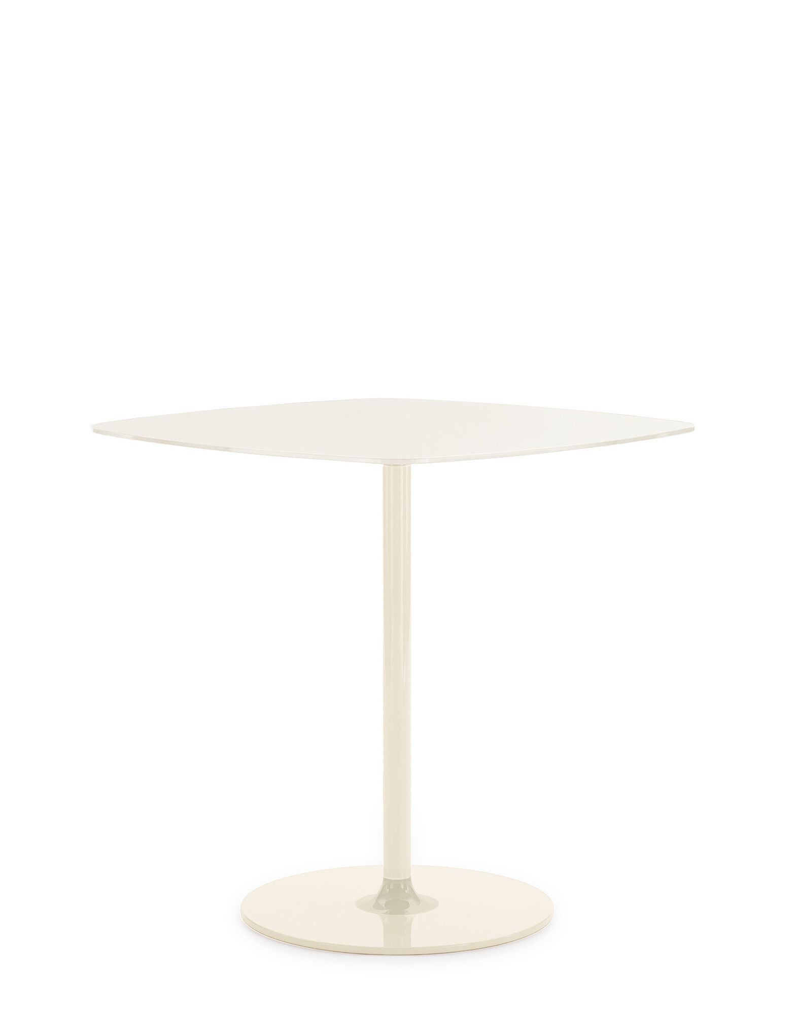 Квадратный стол с хрустальной столешницей и стальным основанием Kartell Тьерри ARCH-00023989 - Вид №9