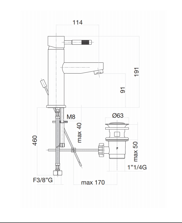 44CR5371 Смеситель для биде , хром Fiore Xenon - Вид №2