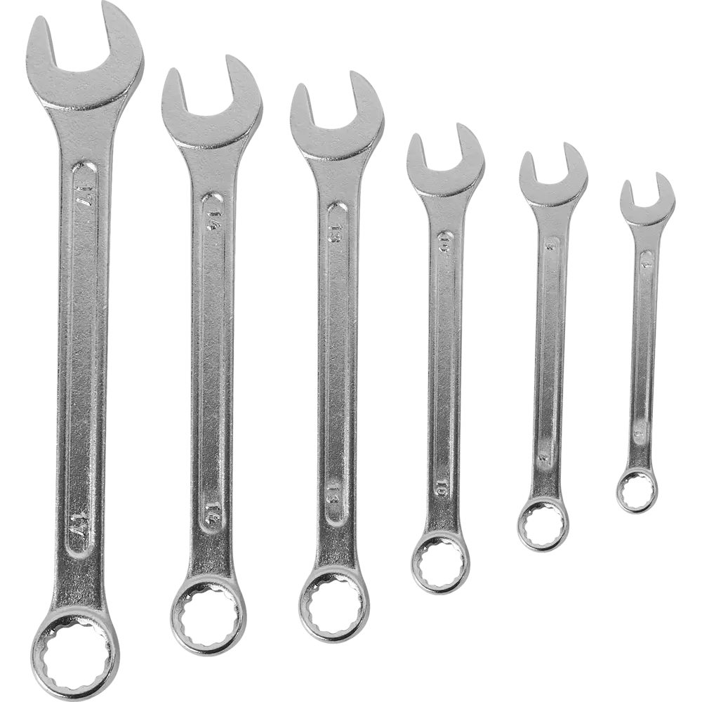 Набор комбинированных ключей ВИХРЬ 6 предметов для профессионального монтажа 85579362 STLM-0064221