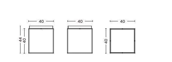 Квадратный стальной журнальный столик с подносом In Stock Hay ARCH-00013696