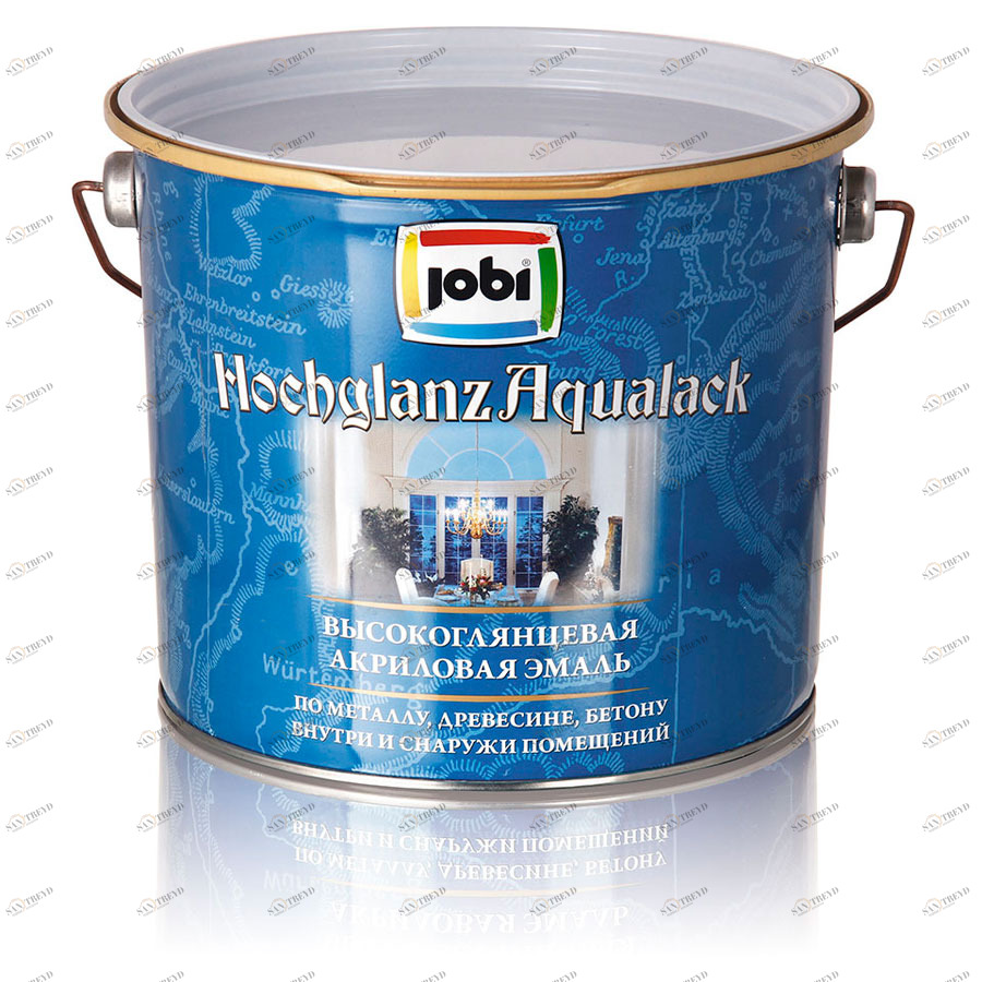 Эмаль Jobi Hochglanzaqualack (ХохгланцАквалак) 0,9л белая "БАЗА A" 5858