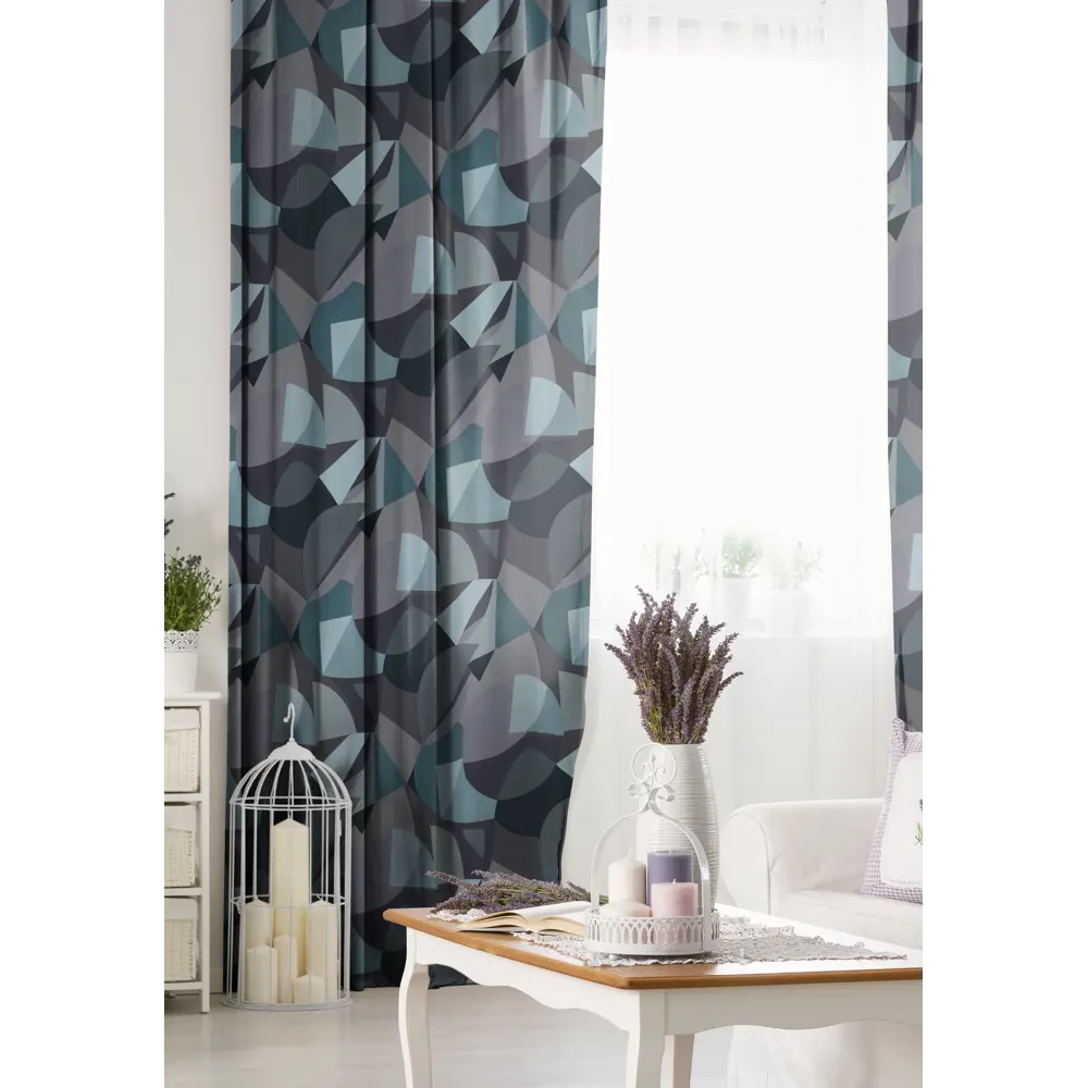 Штора на ленте Тундра 150x260 см цвет серо-зеленый 82701263 STLM-2169596 SEASONS  - Вид №6