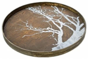 Ethnicraft Круглый деревянный поднос Classic 20303