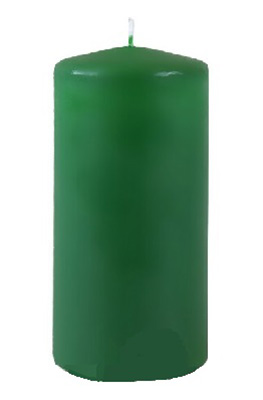 079805 Свеча пеньковая 8 х 20 см 813 г зеленая Омский Свечной 