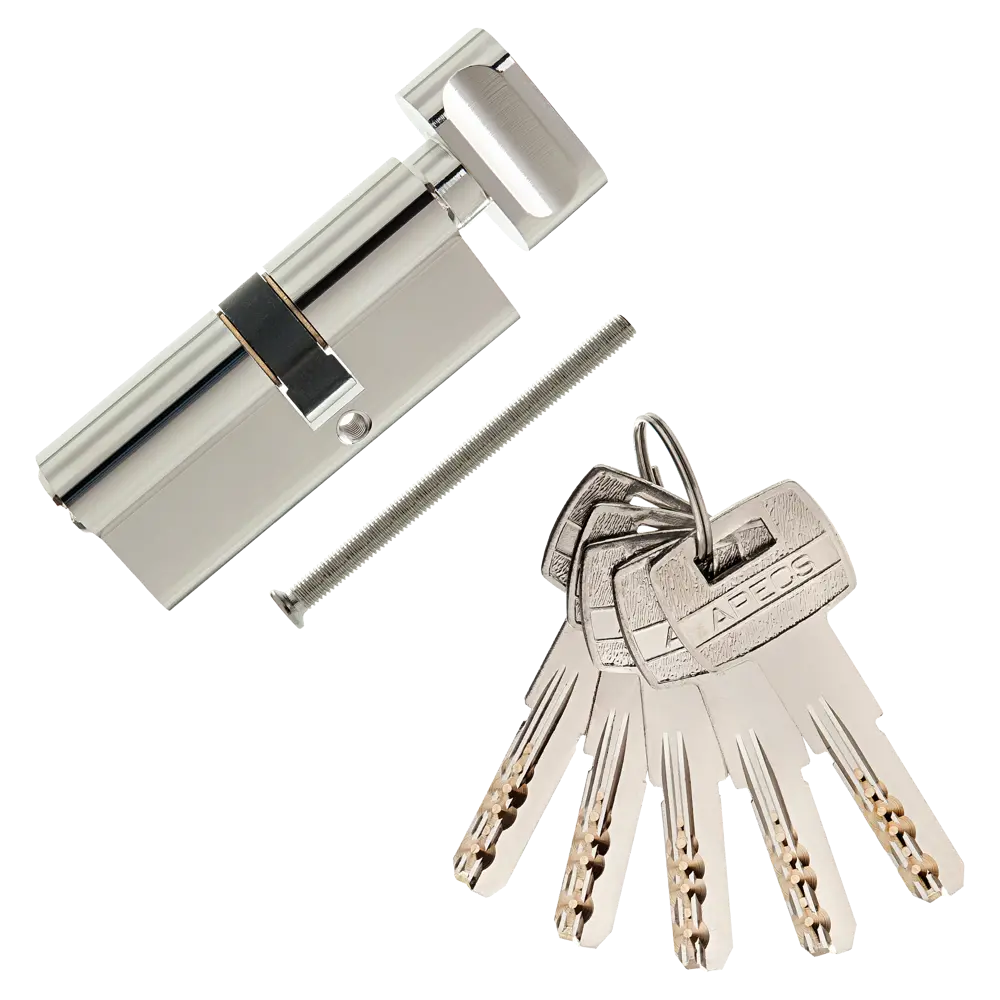 Цилиндр Apecs SM-70(30C/40)-C-NI, 30x40 мм, ключ/вертушка, цвет никель 82379218 STLM-2049010 ЦИЛИНДР APECS SM-70(30C/40)-C-NI КЛ-ВЕРТ - Вид №1
