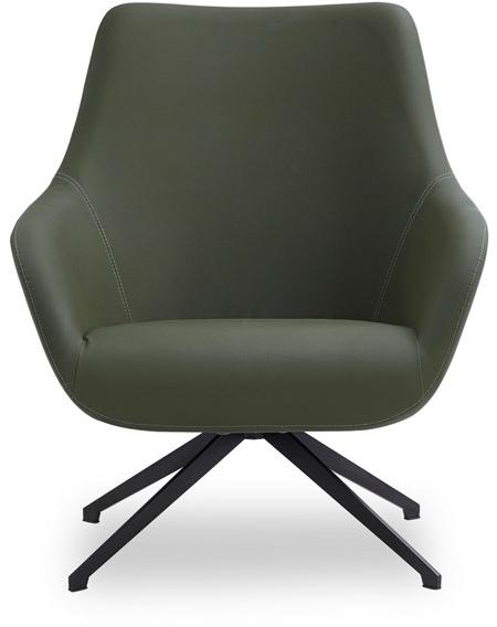 B&T Design Кресло на козелке в коже с подлокотниками Lamy sun-id-1395950 - Вид №1