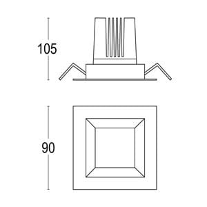 Алюминиевый светодиодный светильник Ghidini Lighting COMFORT EVO SQ ARCH-00051172 - Вид №4