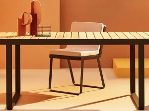 Terraforma Садовый стул из нержавеющей стали и дерева Makemake Mksesbte/1 - mksesbte/2