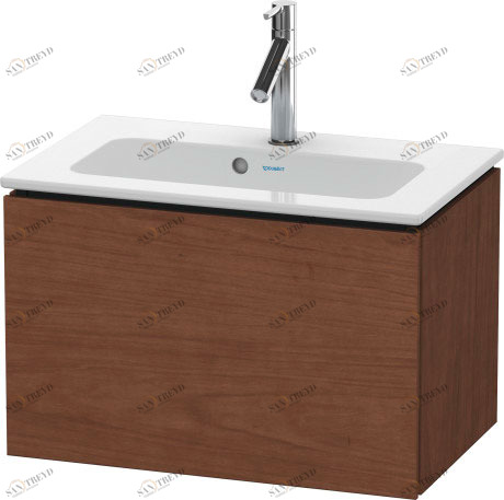 LC615601313 L-Cube Тумбочка подвесная компакт Американский орех, натуральный шпон Duravit