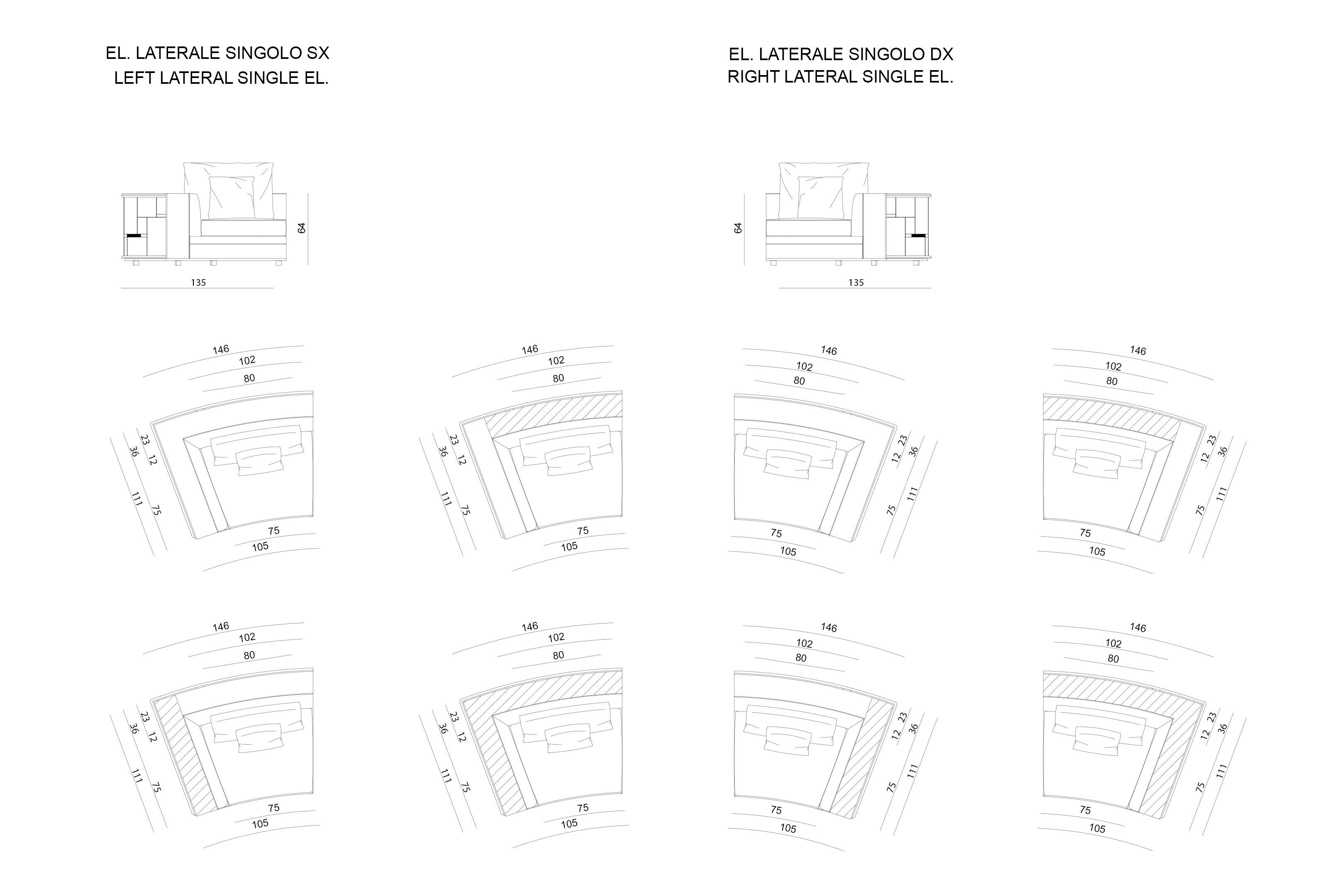 Кожаный модульный изогнутый диван Visionnaire Nomad ARCH-00108311 - Вид №15