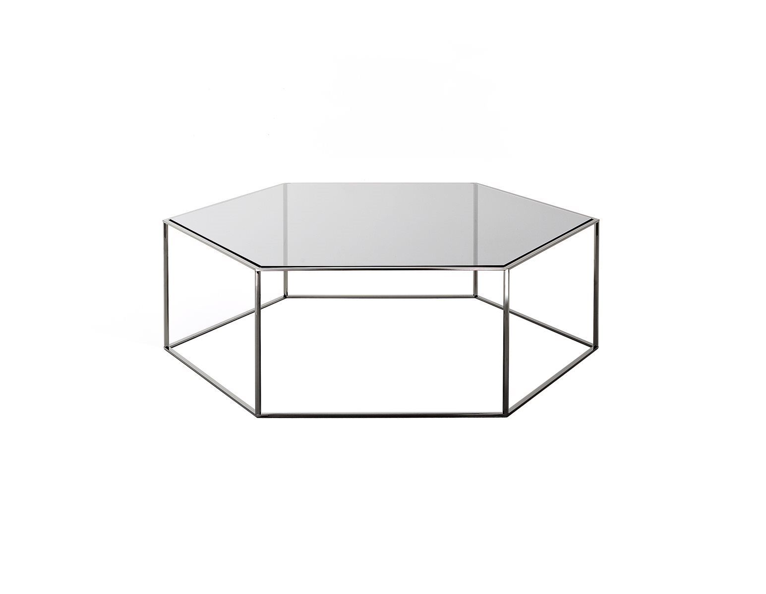 Стальной и хрустальный шестигранный журнальный столик Desalto HEXAGON ARCH-00080150 - Вид №1