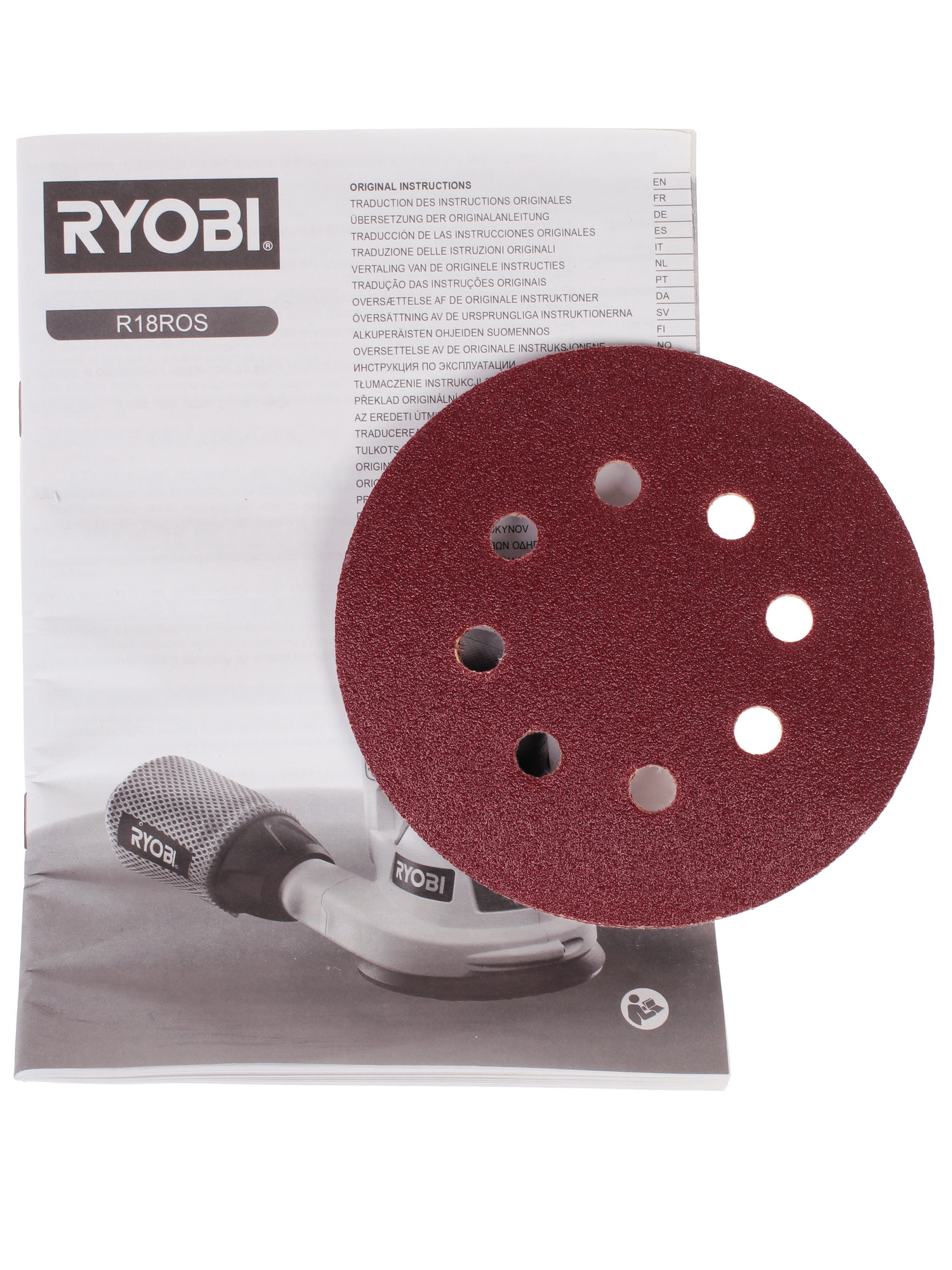 Эксцентриковая шлифмашинка Ryobi R18ROS-0 ONE+ 18V  , Без ЗУ, Без АКБ 1070028 STDN-0099370 - Вид №8