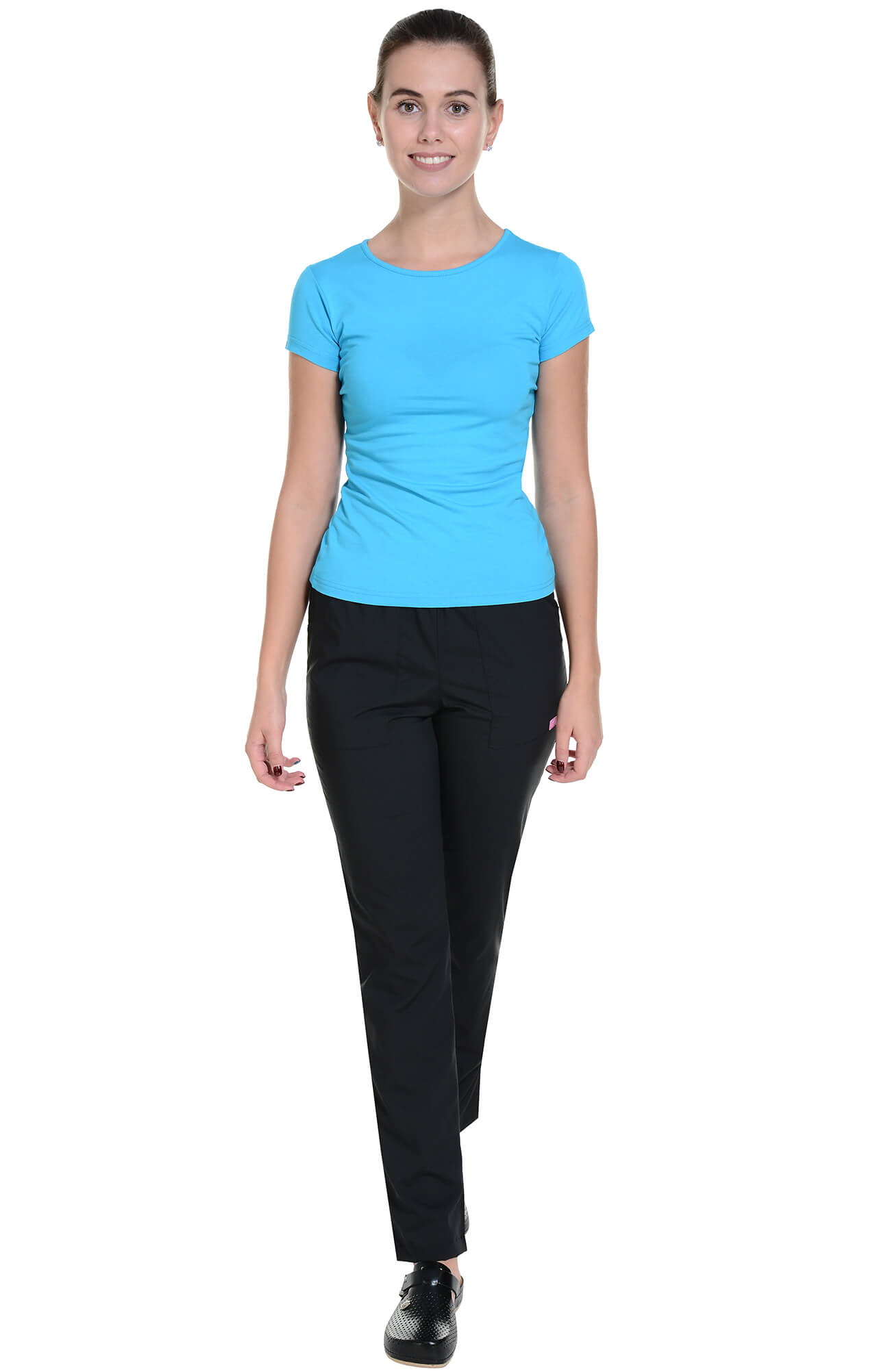 62117 Футболка женская бирюза LUXE  Одежда для официантов  размер S  - Вид №4