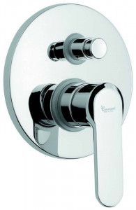 77019QO Emmevi Nefer, встраиваемый смеситель для душа на 2 выхода, с дивертером, цвет кварц/золото