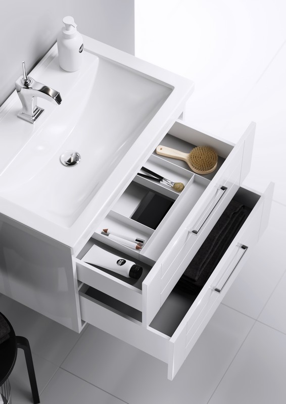 Манчестер Тумба под умывальник подвесная, цвет белый, MAN01082 AQWELLA Manchester 4640021064733 - Вид №1