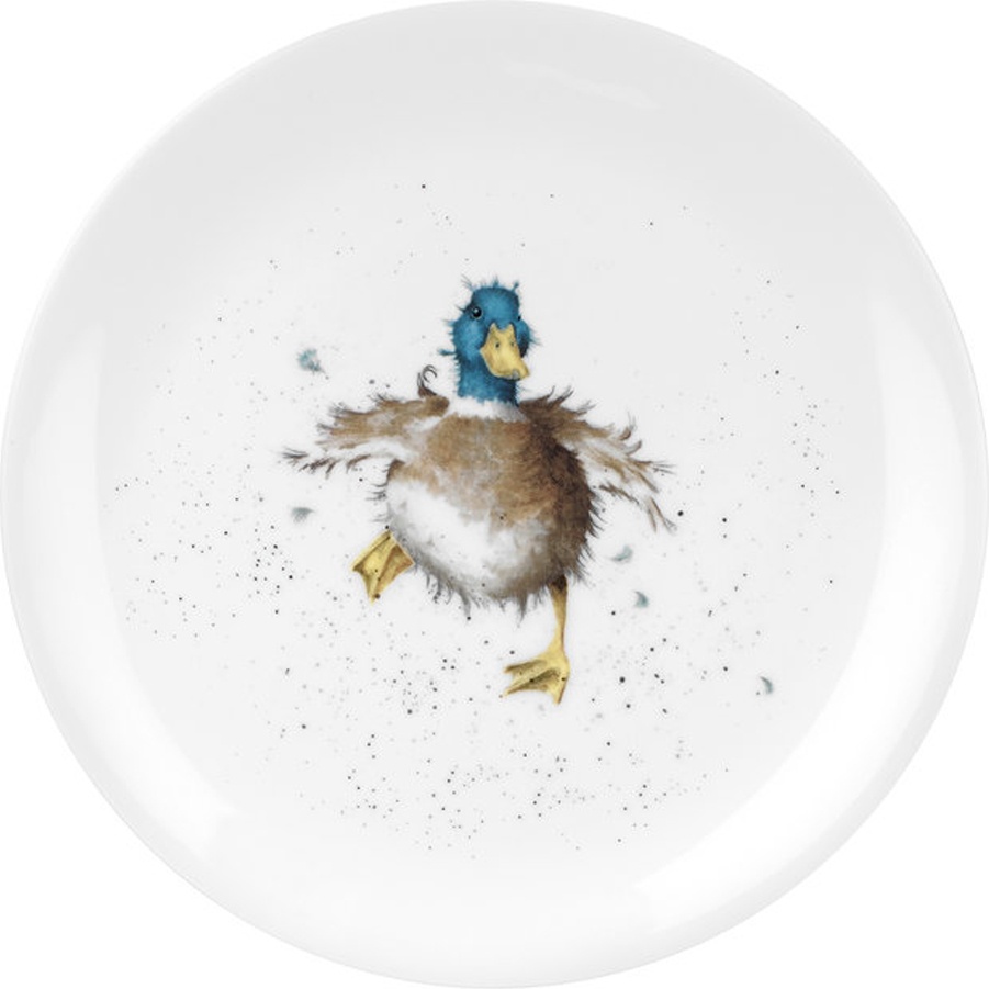 10613405 Royal Worcester Тарелка закусочная Royal Worcester "Забавная фауна","Утка" 20см Фарфор костяной 