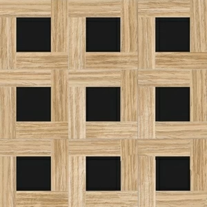 Напольное покрытие из дерева (инкрустация мраморная "nero belgio" из светлого дуба) ddBz22 rc mn Devon Devon INTARSIA